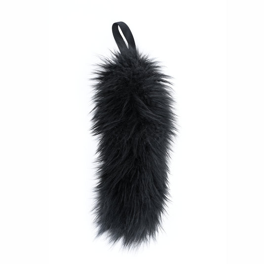 Long Fur Sheepskin Dog Lure – Flirt Pole Attachment - Black