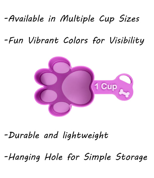 Dog Paw Print Scooper - Vibrant Colors - Easy Hanging Storage - Lightweight - Durable