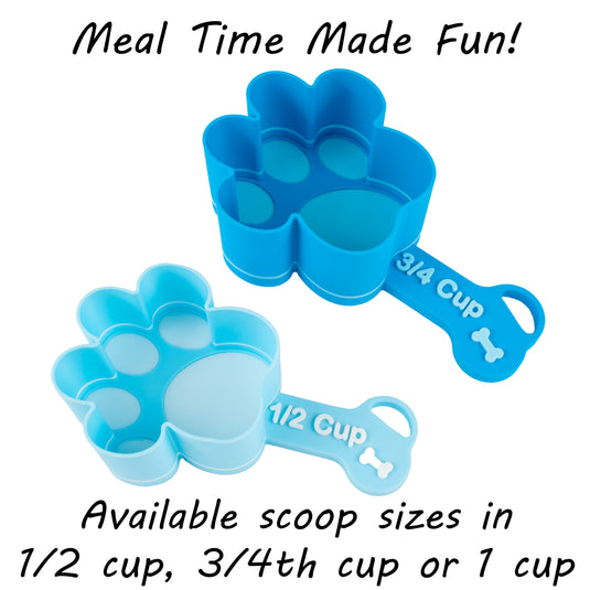 Dog Paw Print Scooper - Vibrant Colors - Easy Hanging Storage - Lightweight - Durable