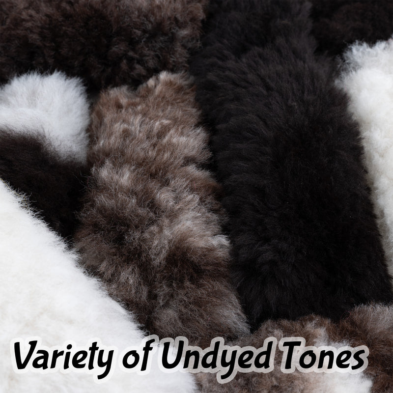 Load image into Gallery viewer, Sheepskin Quick Reward Tug Toy - Single Handle - Three Sizes - Natural Tones - Handmade
