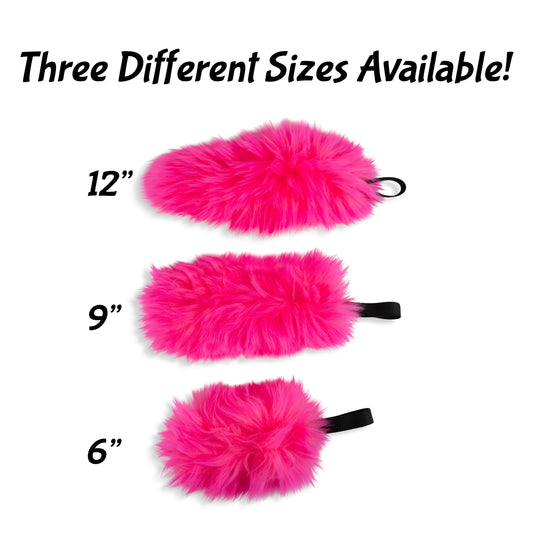 Sheepskin Dog Tug Reward Toy - Single Handle, Three Sizes - Hi-Visibility Colors