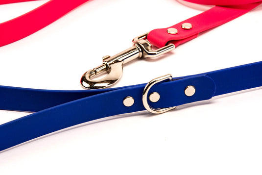 Biothane Dog Leash - 4FT Line - 3/4th Width - High Visibility Colors - Sturdy Dog Leash - Sturdy Hardware - Waterproof - Easy to Clean
