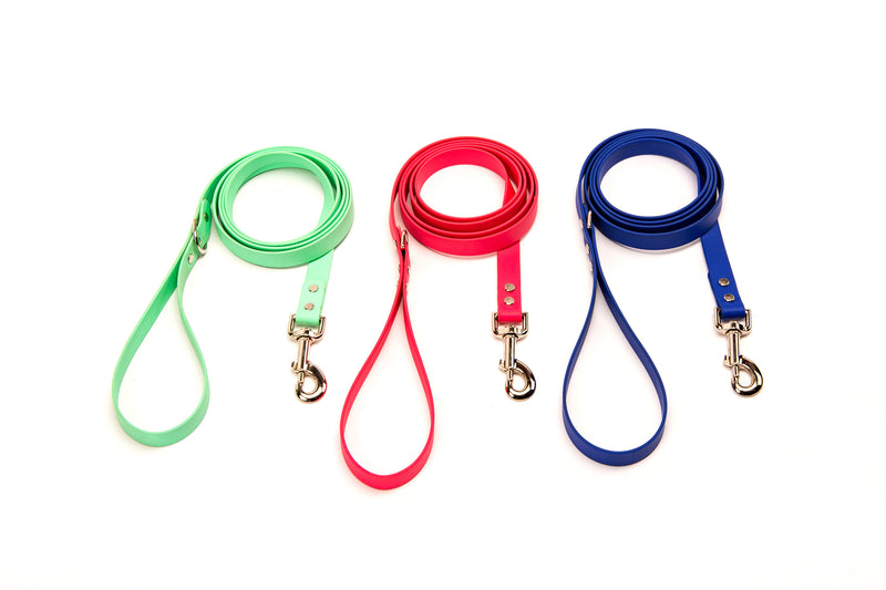 Load image into Gallery viewer, Biothane Dog Leash - 4FT Line - 3/4th Width - High Visibility Colors - Sturdy Dog Leash - Sturdy Hardware - Waterproof - Easy to Clean
