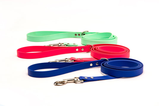 Biothane Dog Leash - 5FT Line - 3/4th Width - High Visibility Colors - Sturdy Dog Leash - Sturdy Hardware - Waterproof - Easy to Clean