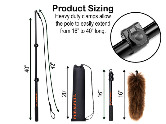 Adjustable Flirt Pole with Durable Sheepskin Lure Kit – Interactive Play, Engagement, Exercise & Mental Enrichment