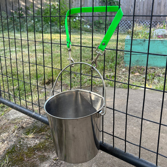Kennel Bucket Strap - Durable BioThane, Dog Crate & Chain Link Holder, Kennel Accessories, Barn Use
