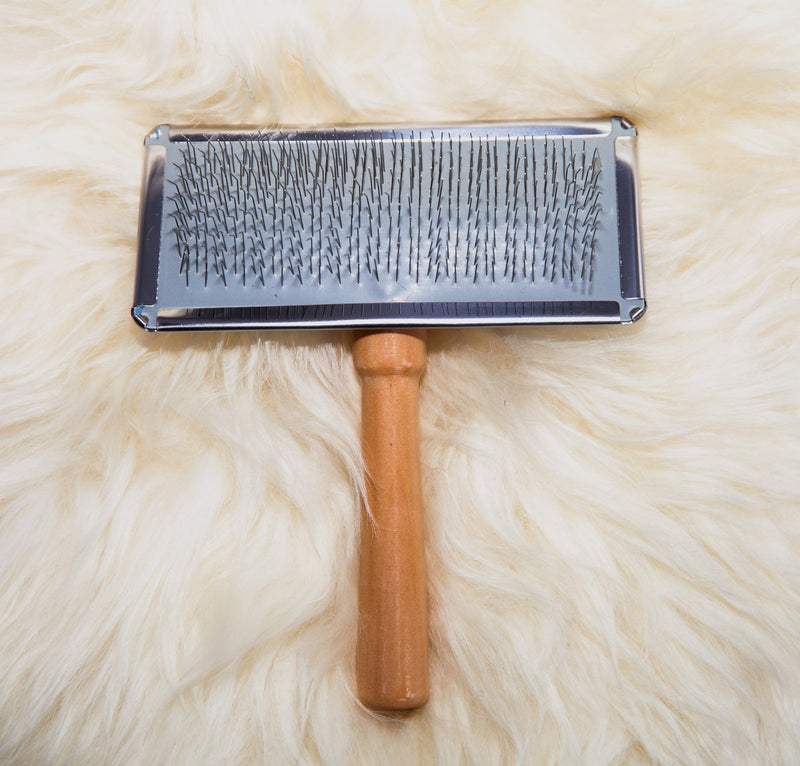 Load image into Gallery viewer, Pro-Grade Bamboo Slicker Dog Care Brush
