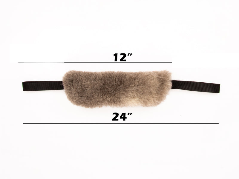 Load image into Gallery viewer, Sturdy Sheepskin Dog Tug with Handles and Replaceable Squeaker Pocket - Interactive Training &amp; Motivation Toy
