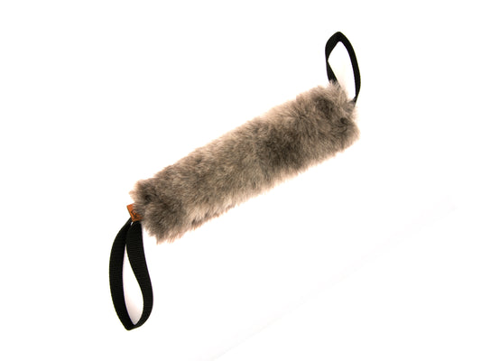 Sheepskin Soft Bite Dog Tug - Training Toy, Building Prey and Toy Drive, Interactive Play, Tug Toy, Real Sheepskin, Dual Handles